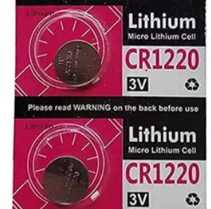 CR1220 3V Micro Cell Battery for DVR, Watch & Calculator (2 Pcs)
